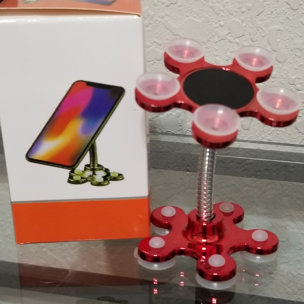 Suction Cup Metallic Red mobile phone bracket new